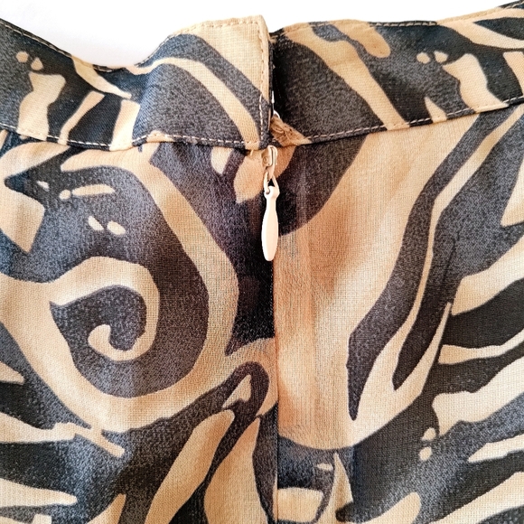 Vintage Georgiou Studio mid-length skirt, animal print (size 0-2) - Picture 3 of 13